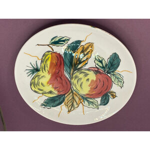 Vintage Handpainted Italian Plates With Fruit scenes, Set of 6